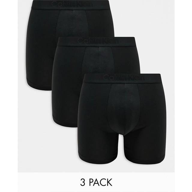 Calvin Klein Men's 3-Pack CK Black Boxer Briefs, Black - Size: 38/39/32