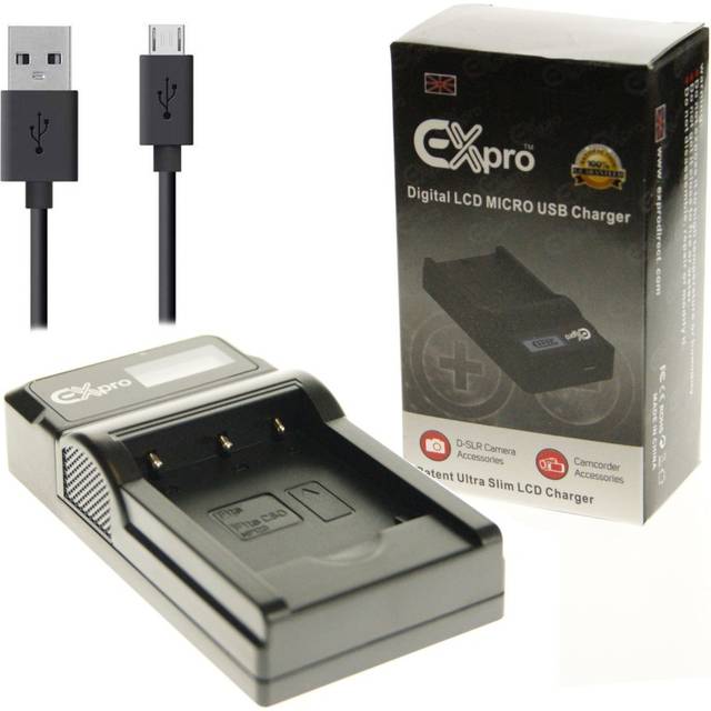 Ex-Pro USB Charger DMW-BLF19E DMW-BTC10E for Panasonic Lumix DMC-GH3 GH4 GH5