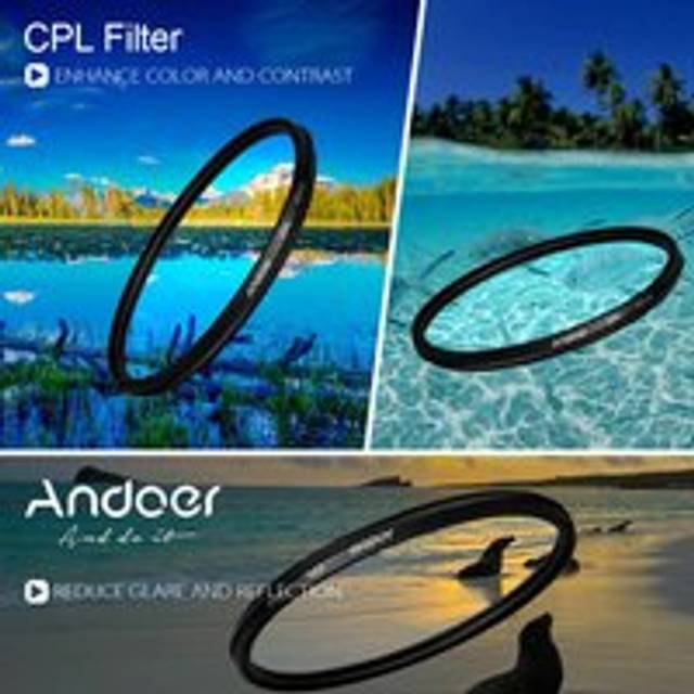 Andoer 67mm Filter Set UV + CPL + Star 8-Point Filter Kit with Case for Canon Nikon Sony DSLR 67 mm