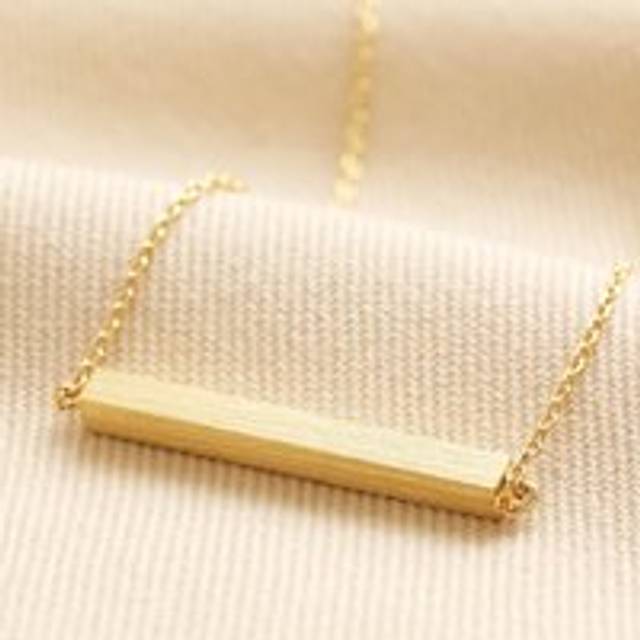Horizontal Bar Necklace in Gold - gold - one size