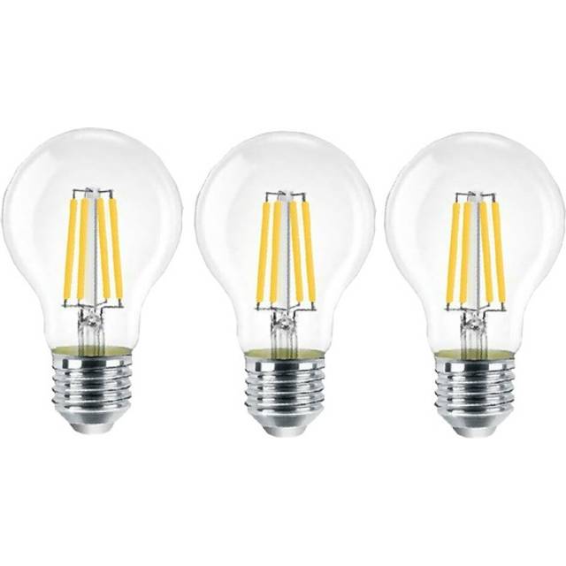 8W LED A60 Bulb Filament E27 3000K - Warm White / 3