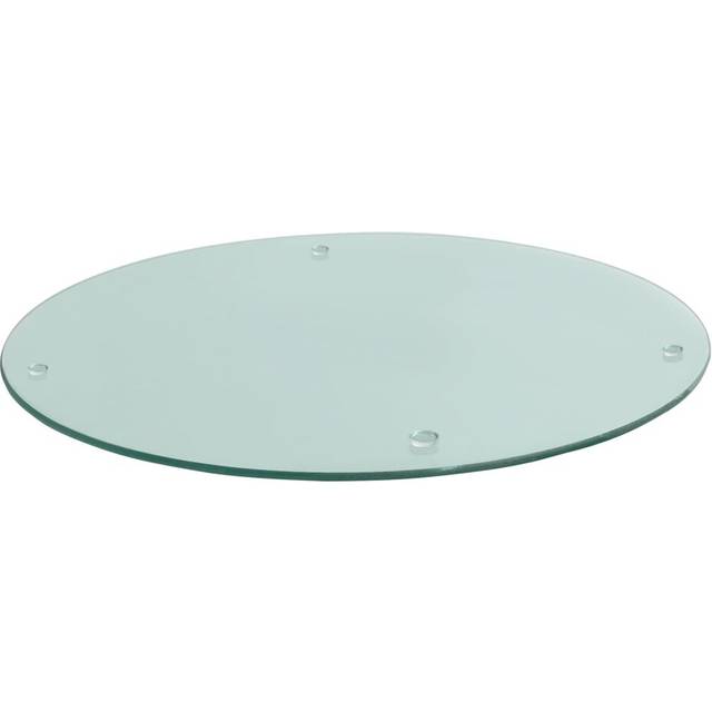 30cm Round Glass Chopping Board - Clear