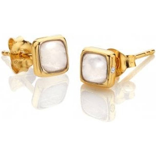 Square MOP Earrings DE770