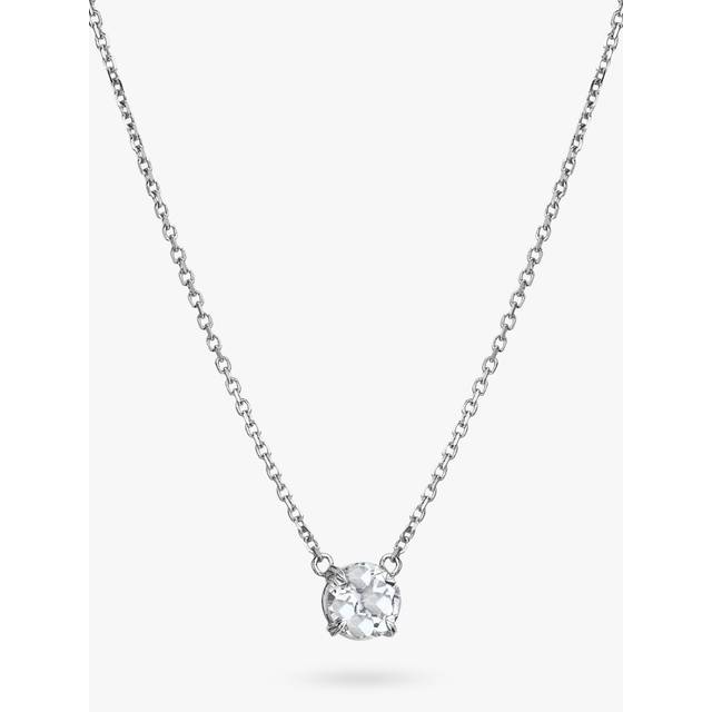White Topaz Solitaire Necklace DN167