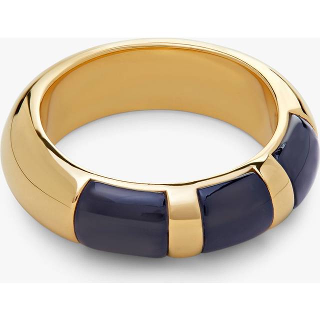 Monica Vinader x Kate Young Black Onyx Ring, Gold