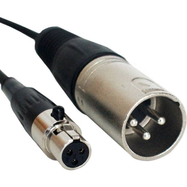 2m 3 Pin XLR Male to Mini XLR Female Microphone Cable Plug Socket Headset Lead