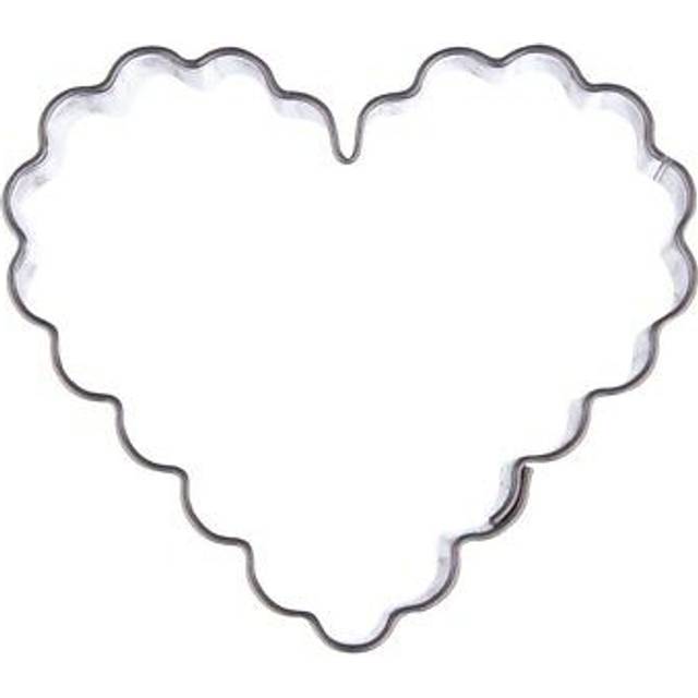 Heart-shaped cake tin in stainless steel for unique cakes