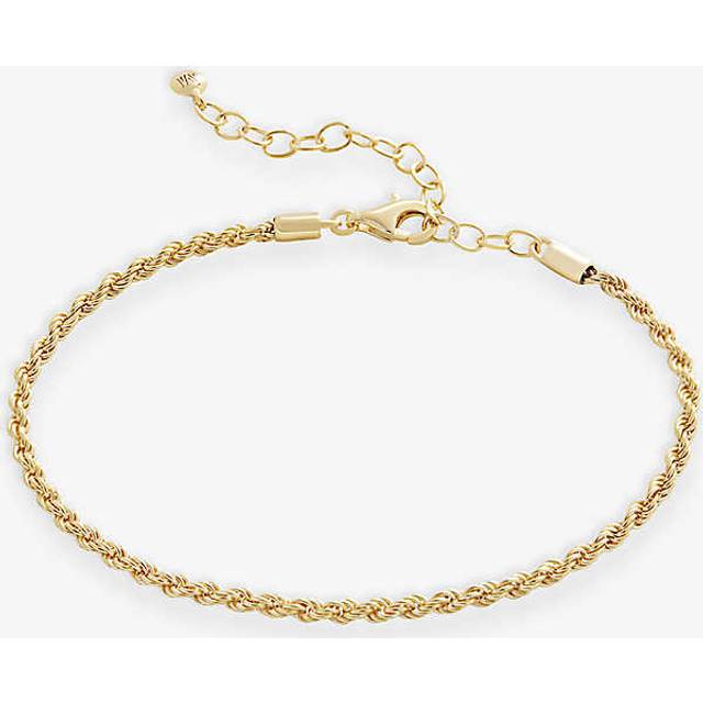 Monica Vinader Womens Yellow Gold Rope Recycled 18ct Yellow-gold Vermeil Plated Sterling-silver Chain Bracelet 1 Size - YELLOW GOLD
