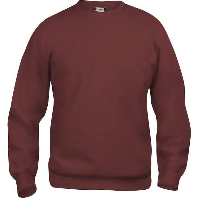 (XS, Burgundy) Clique Unisex Adult Basic Round Neck Sweatshirt