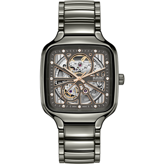 Rado True Men's Square Dial Grey High-Tech Ceramic & Titanium Watch