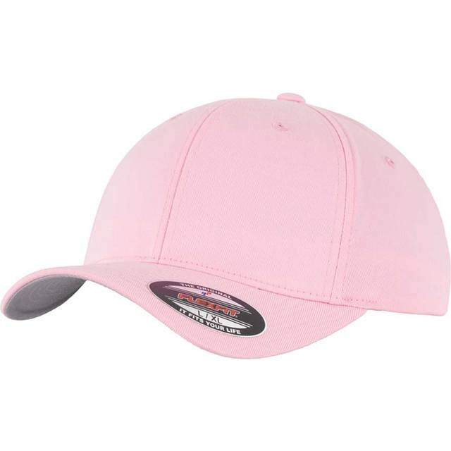 (2XL, Pink/Silver) Flexfit Wooly Combed Cap