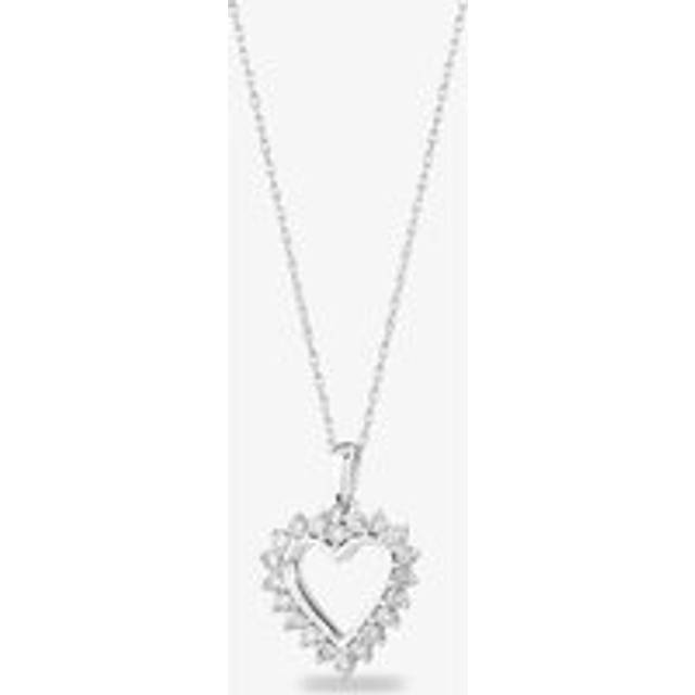 9ct White Gold 0.50ct Open Heart Pendant THP19809-50 - Silver