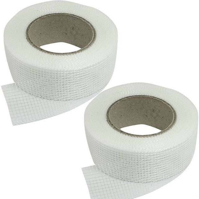 2X Self-Adhesive White Fiberglass Mesh Tape for Cracks Holes