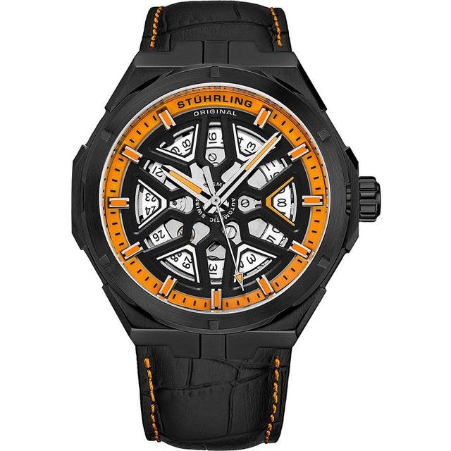 Swiss Automatic Gio 379 41mm Skeleton - Orange - One Size
