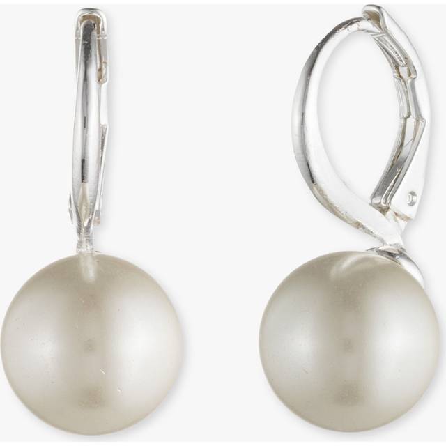 Lauren Ralph Lauren Pearl Drop Earrings, White/Silver