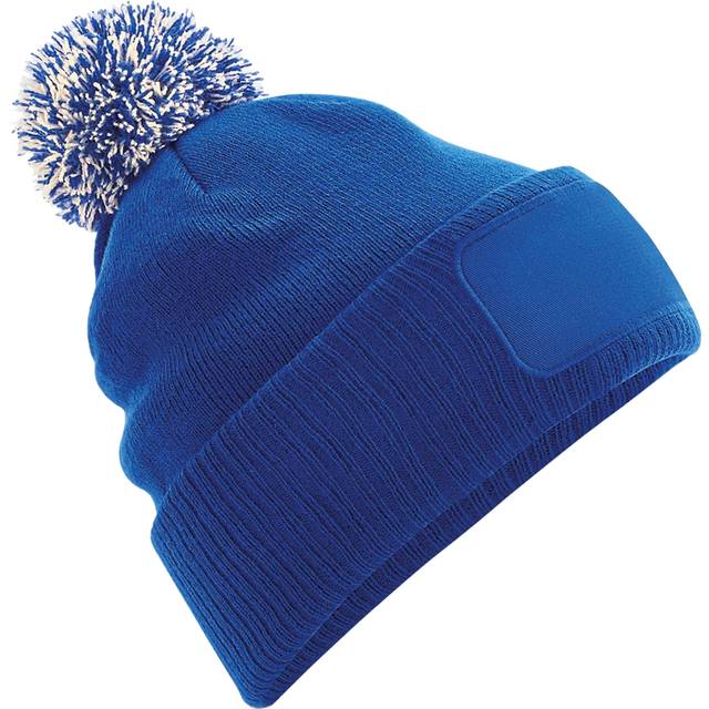 (One Size, Bright Royal/off White) Beechfield Unisex Adults Snowstar Printers Beanie