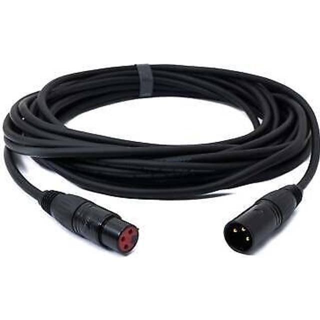 Audio cable 10 m xlr 3 pin plug to socket aux adapter in black