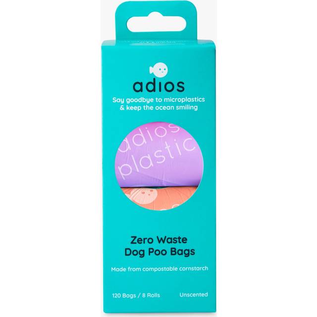 Adios Plastic Dog Poop Bags, Pack of 8