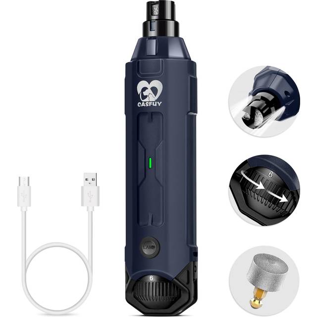 6-Speed Dog Nail Grinder - Newest Enhanced Pet Nail Grinder Super Quiet Rechargeable Electric Dog Nail Trimmer Painless Paws Grooming & Smoothing Tool