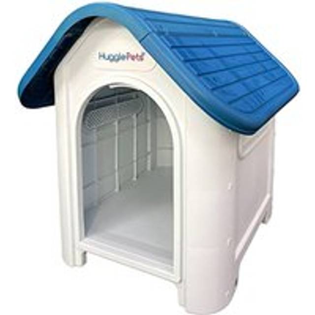 HugglePets Blue Plastic Roof Dog Kennel - 75 x 59 x 66cm
