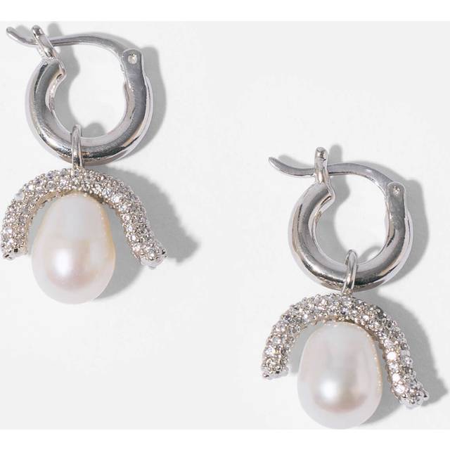 Pearl Octopuss.y Baby Paris Freshwater Pearl Silver-Plated Drop Earrings