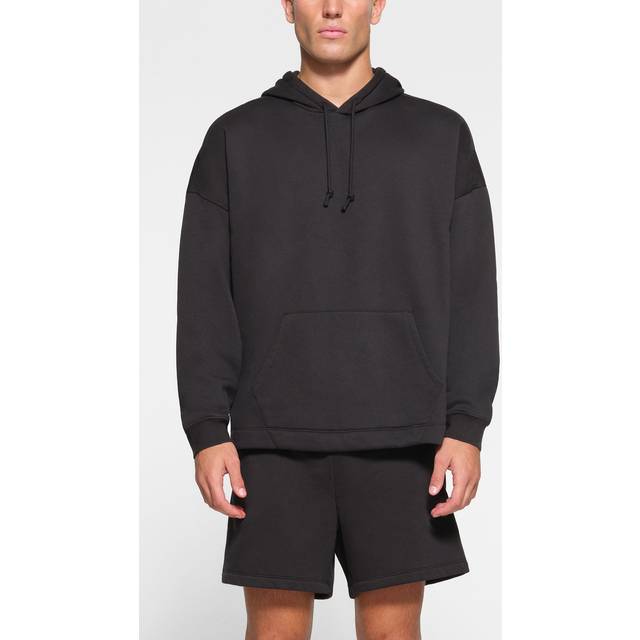 SKIMS Black Fleece Lounge Oversized Hoodie - WASHED ONYX - S
