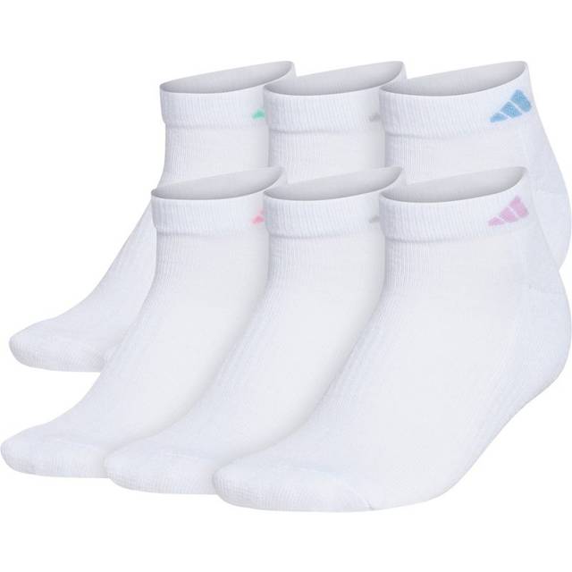 adidas Women's Athletic Cushioned Cut Socks (6-Pair) Low Profile Arch