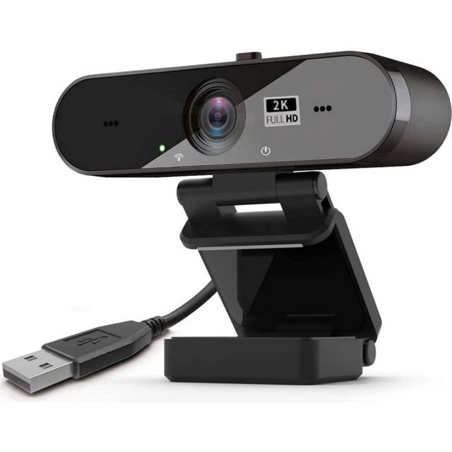 Chronus Webcam 2K 2560x1440P Web camera Video PC Camera Live Online Teaching USB Webcam for streaming Web Camera with Microphone(Black)