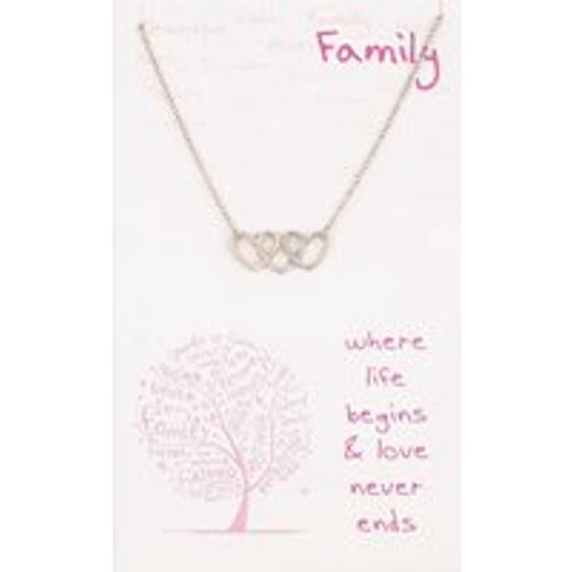 Sentiments Family Triple Intertwined Heart Necklace 16665 - Silver