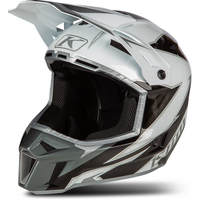 Klim F3 Carbon Crosshjälm Lightning Vit