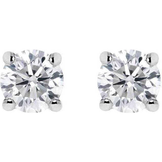Platinum 0.50ct Diamond Claw Set Solitaire Stud Earrings