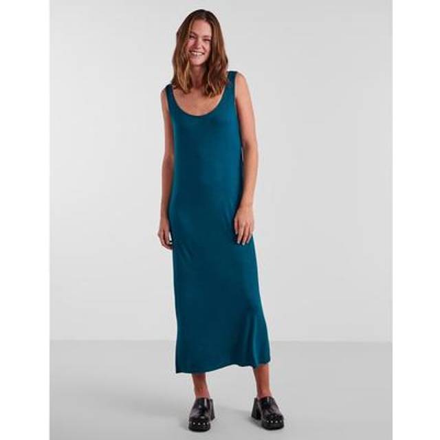 5715367544726 Dam PCKALLI Maxi Tank Dress NOOS klänning, Deep Lagoon, S, djup lagun, S