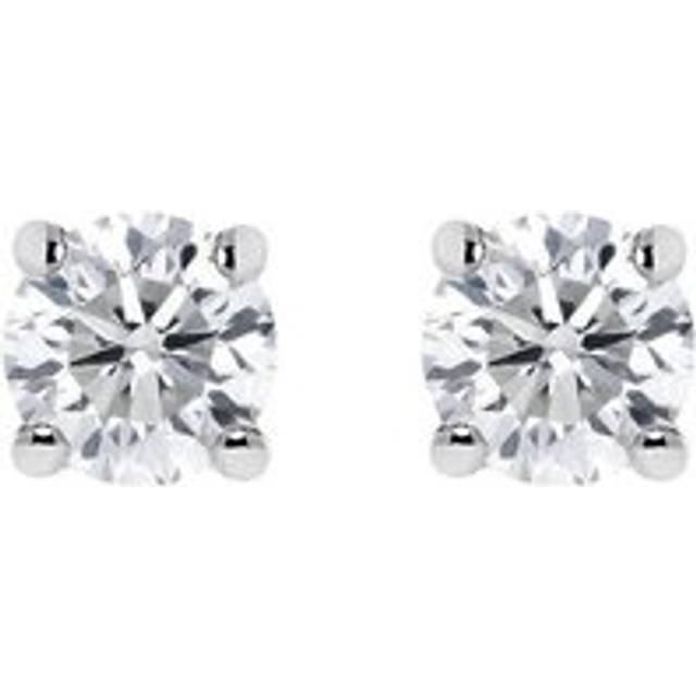 Platinum 0.50ct Diamond Claw Set Solitaire Stud Earrings