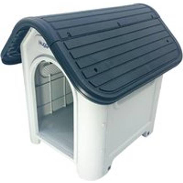 HugglePets Grey Plastic Roof Dog Kennel - 75 x 59 x 66cm