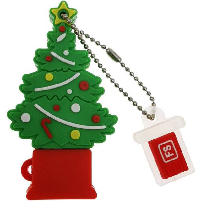 FoxSank Fashion Christmas Tree  USB Flash Drive USB 2.0 Waterproof U DISK Green 128GB