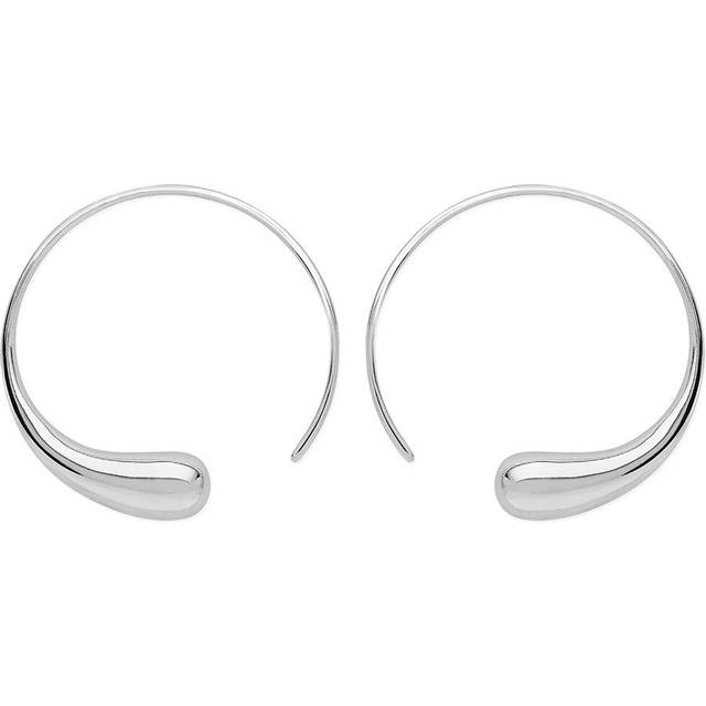 Lucy Quartermaine Silver Large Luna Hoop Earrings LER1