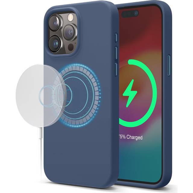 Elago Magsafe Silicone Case för iPhone 15 Pro Max - Blå