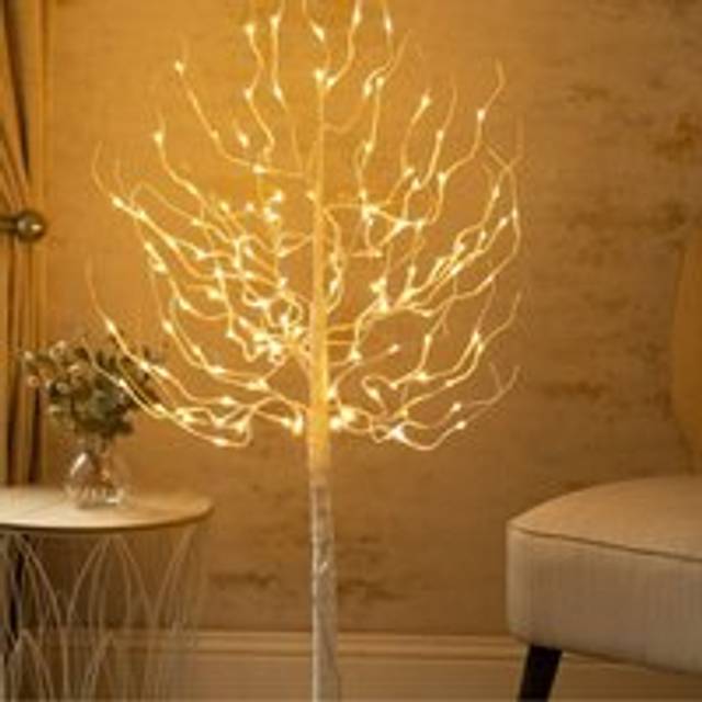 Marco Paul - Christmas Tree White Silver led Birch Tree (140cm)