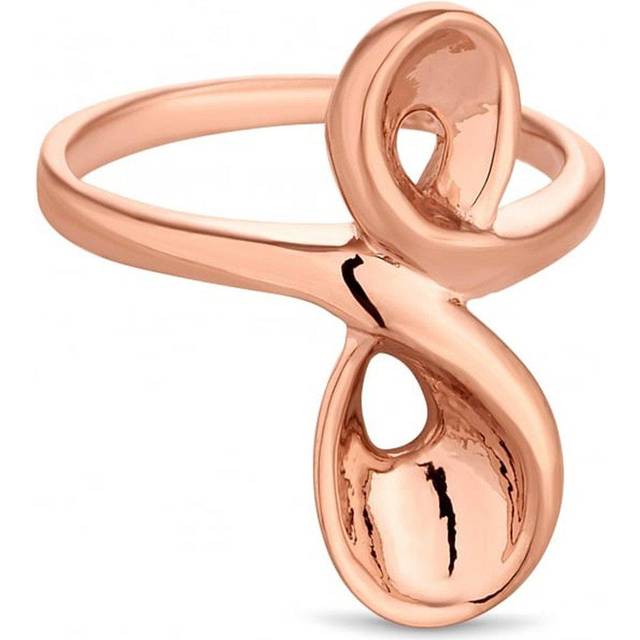 Simply Silver 14ct Rose Gold Plated Sterling Silver Infinity Ring
