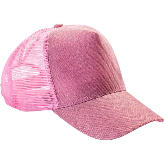 (One Size, Baby Pink) Result Headwear Unisex Adult New York Sparkle Trucker Cap