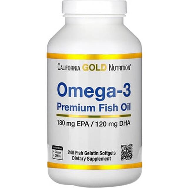 California Gold Nutrition, Omega-3, Premium Fish Oil, 240 Fish Gelatin Softgels