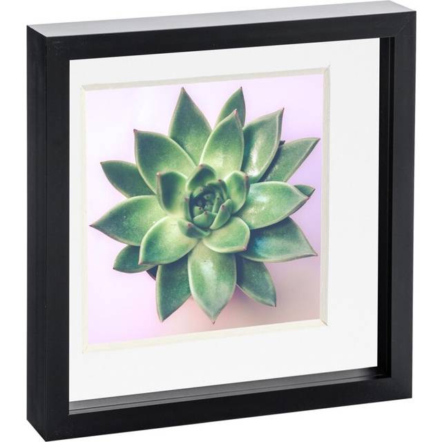 10" x 10" Black 3D Box Photo Frame - with 8" x 8" Mount - White Mount