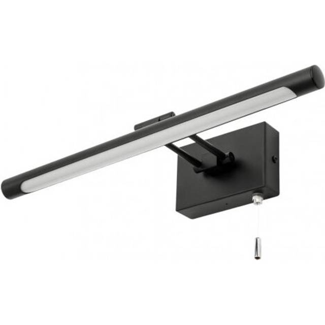 Litecraft Picture Wall Light Bathroom LED With Pull Cord - Matte Black