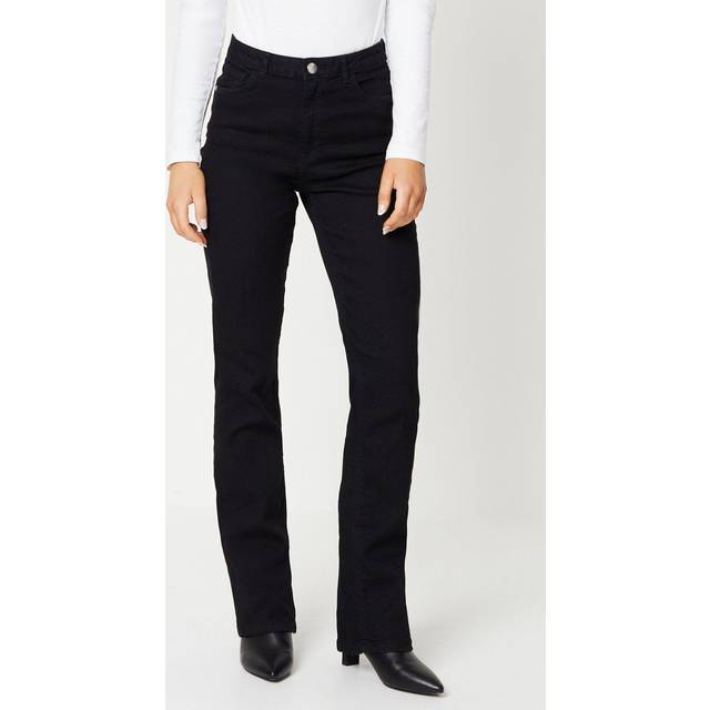 Womens Petite Comfort Stretch Bootcut Jeans - Black - 12