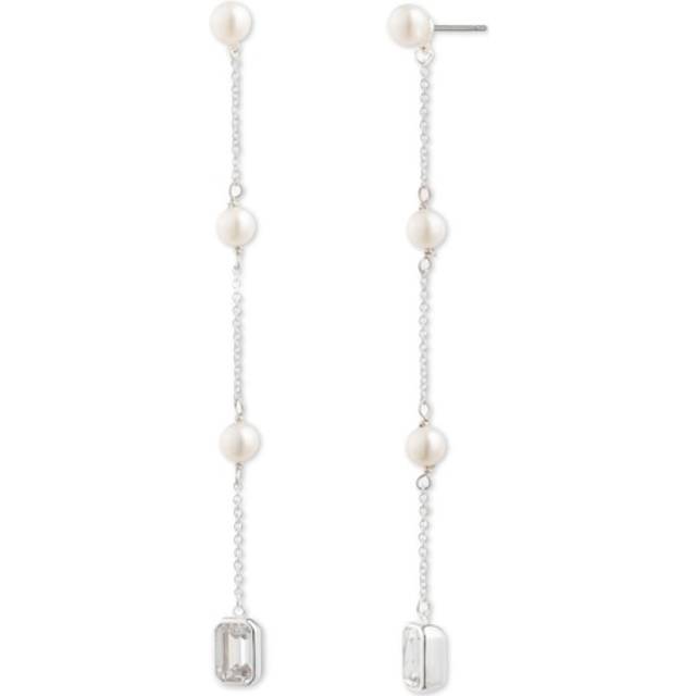 Lauren Ralph Lauren Sterling Silver Cubic Zirconia & Pearl Drop Stud Earrings