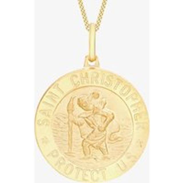 9ct Yellow Gold Round Satin St Christopher Pendant 1.61.8169