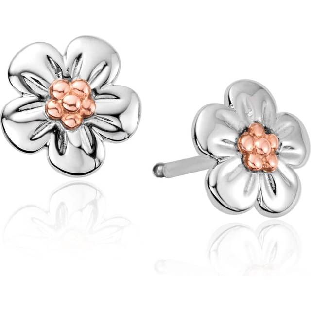 Nature's Wonder Sterling Silver Forget-Me-Not Stud Earrings - Metallics - One Size