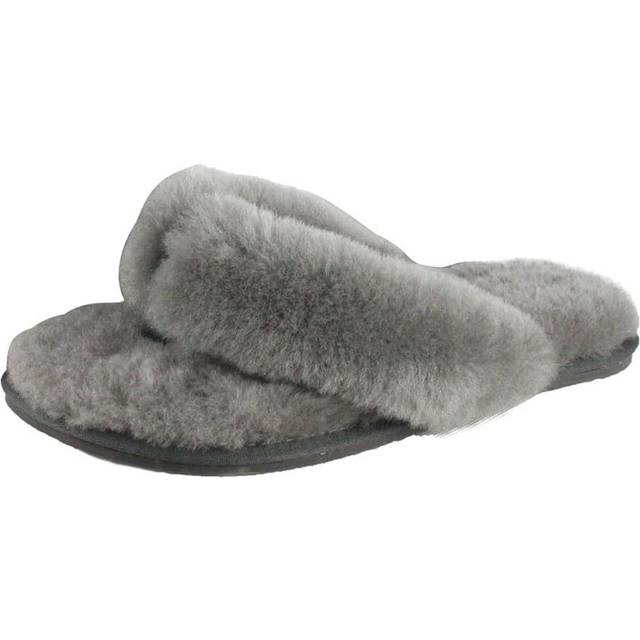 (6 UK, Grey) Eastern Counties Leather Womens/Ladies Sheepskin Flip Flops