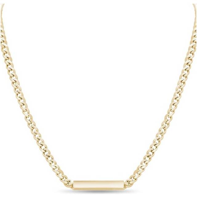 Majesty Diamonds MDR220251 Cuban Bar Chain Necklace in 14K Yellow Gold