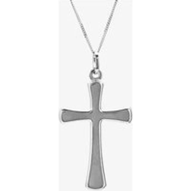 9ct White Gold Plain Cross Pendant 5.64.1523 - Silver